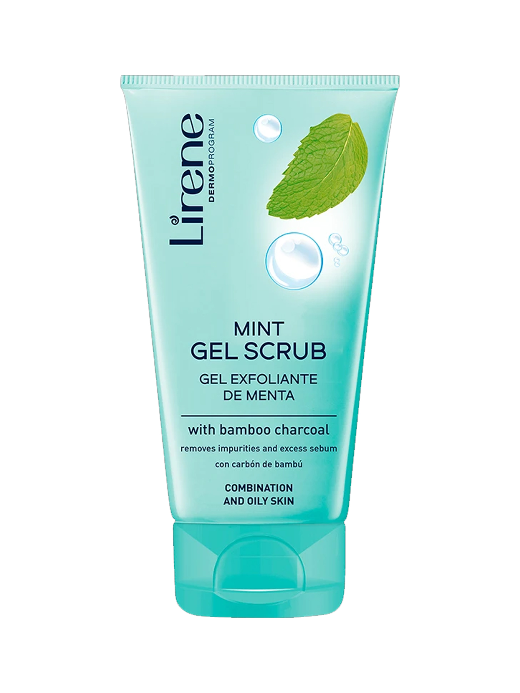 Lirene Mint gel scrub with bamboo charcoal 75ml