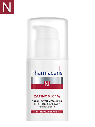 PHARMACERIS N  CREAM WITH VITAMIN K REDUCING CAPILLARY PERMEABILITY  CAPINON K 1% 30 ML