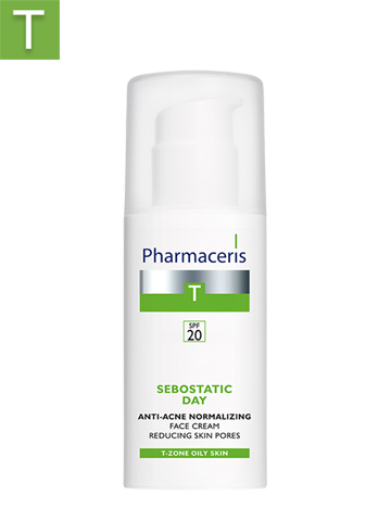 PHARMACERIS T ANTI-ACNE NORMALIZING FACE CREAM SPF 20 REFINES SKIN PORES  SEBOSTATIC DAY 50 ML