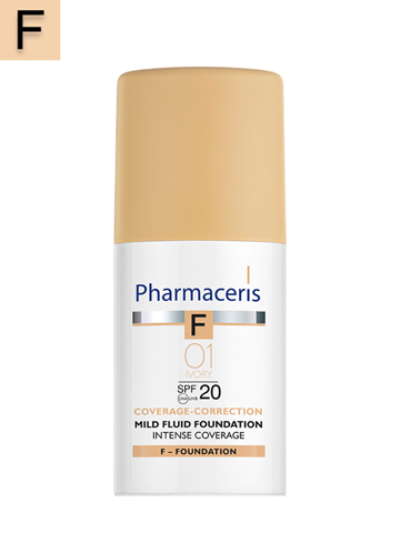 PHARMACERIS F MILD FLUID FOUNDATION SPF 20  INTENSE COVERAGE 01 IVORY 30 ML
