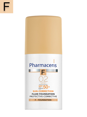 PHARMACERIS F FLUID FOUNDATION WITH HIGHEST LEVEL OF SUN PROTECTION SPF 50   PROTECTIVE-CORRECTIVE 02 SAND 30 ML